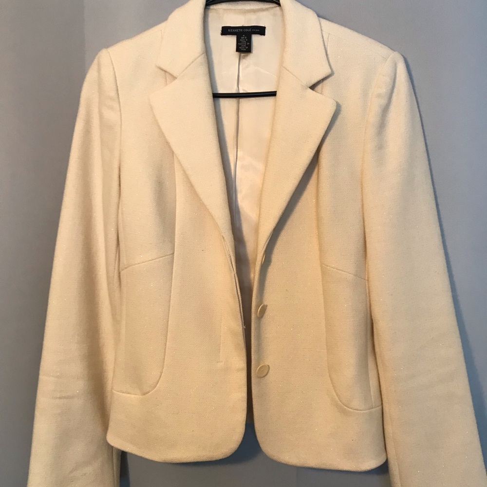 Kenneth Cole Cream Blazer